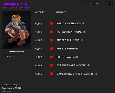 Garbage v1.0.8 +7 Trainer